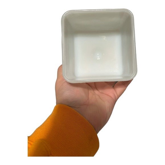 Vintage 50s Milk Glass Pedestal Dish Harvesr Graoe Pattern - Picture 3 of 10